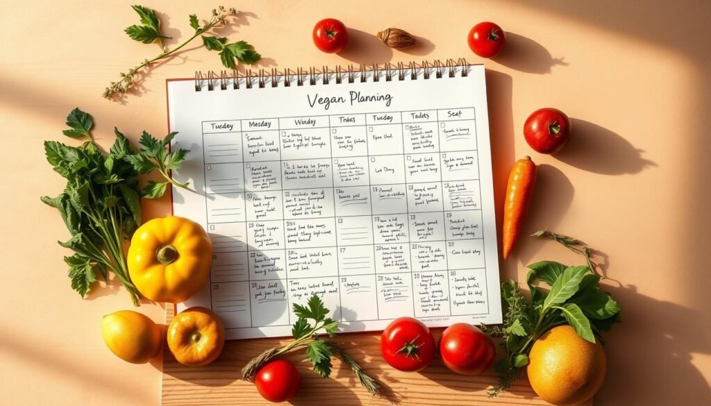 vegan meal planning calendar